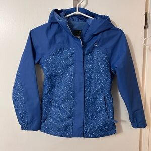 Girls' Blue Hooded Mid-Season Jacket